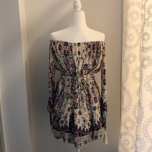 NWT - LF/Jaase Boho strapless dress with belt - Picture 6 of 6
